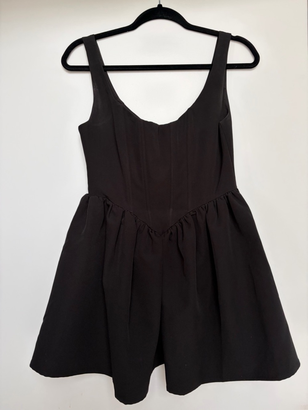 Classic Black Mini Dress with Scoop Neck